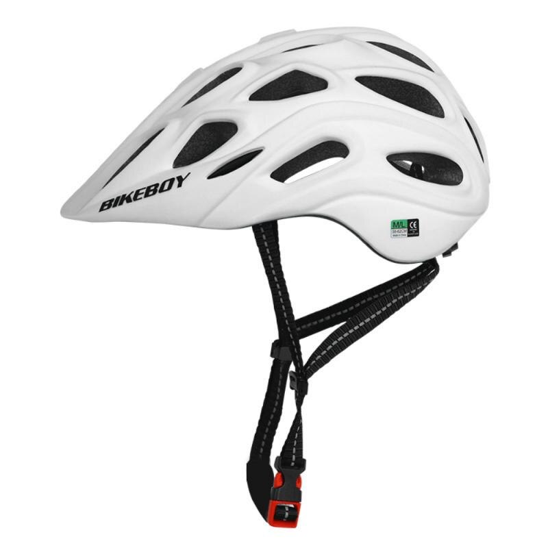 BIKEBOY Men Bicycle Helmets Integrally Form Ultralight EPS 26 Vents Cycling Helmets Mtb Highway Town Riding Bike Helmets 56-60cm: white