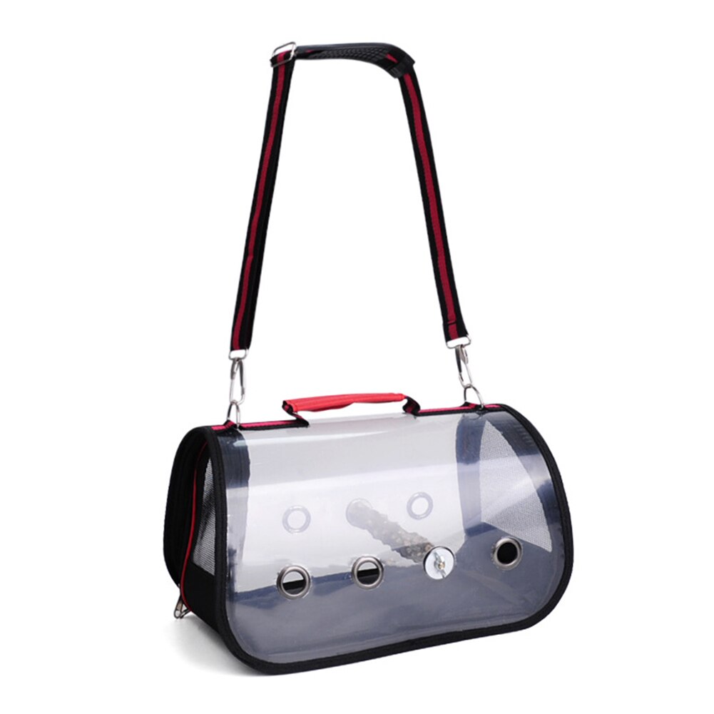 Transparent Breathable Bird Parrot Carrier Travel Bag Cage Handbag with Perch Bird Cages & Nests