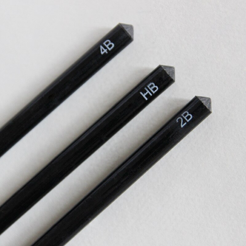Ezone 3 kpl puhdashiilipiirroskynät 2b/4b/ hb puuton puuhiilikynä luonnostelemiseen piirustustyökalu maalaus taidetarvike