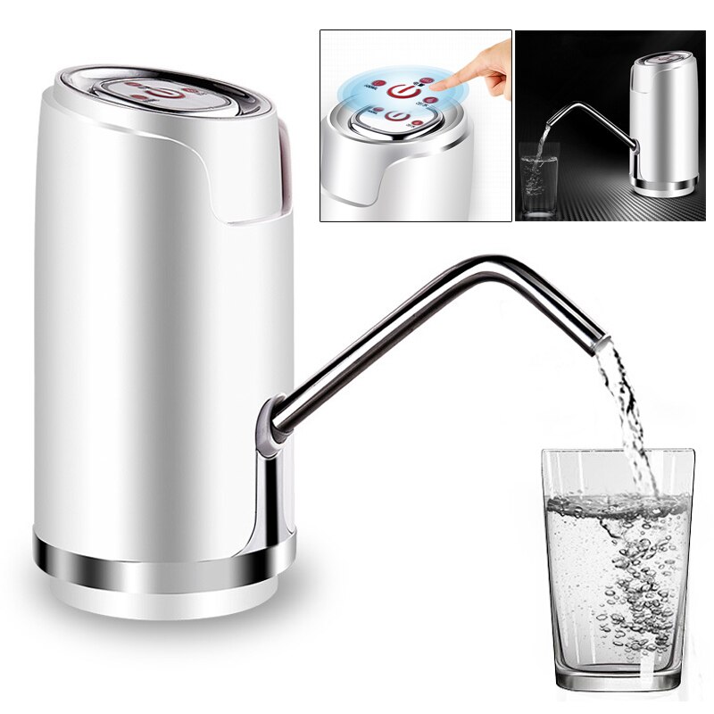 Dubbelläge bärbar touch-tone trådlös uppladdningsbar elektrisk intelligent vattenpump med usb-kabel