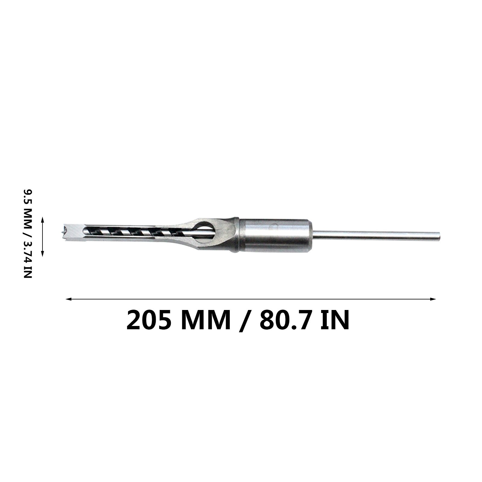 25# Woodworking Square Hole Drill High-speed Steel Hollow Square Hole Saw Mortiser Chisel Auger Drill Bit Wood Working Tool