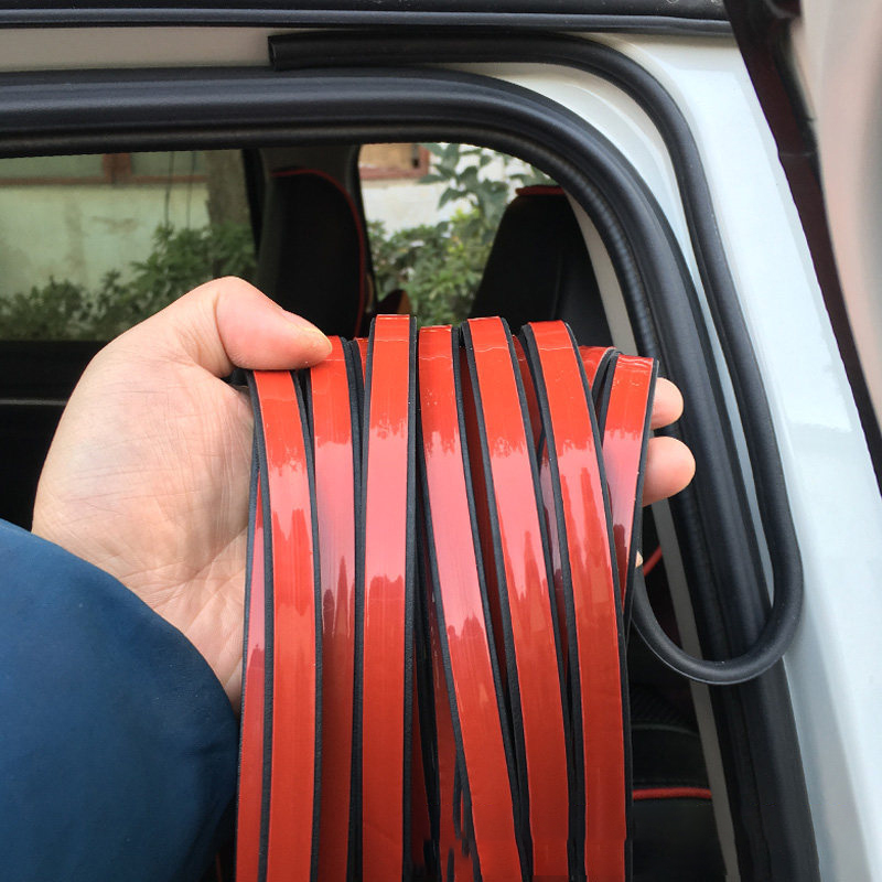 5/8/10 Metri Auto Porta Strisce di Tenuta Adesivo B Forma Guarnizione Guarnizioni In Gomma Isolamento Acustico di Tenuta Per Porta Tronco striscia di Gomma
