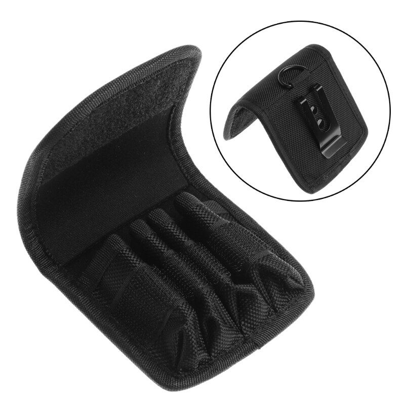 Portable Nylon Storage Pouch Bag Carrying Case 4 Grid For 18650 Li-ion Battery