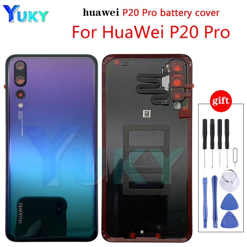 100% Originele Huawei P20pro Batterij Cover Voor P20 Pro Vervang De Batterij Cover Met Camera Cover P20 Pro