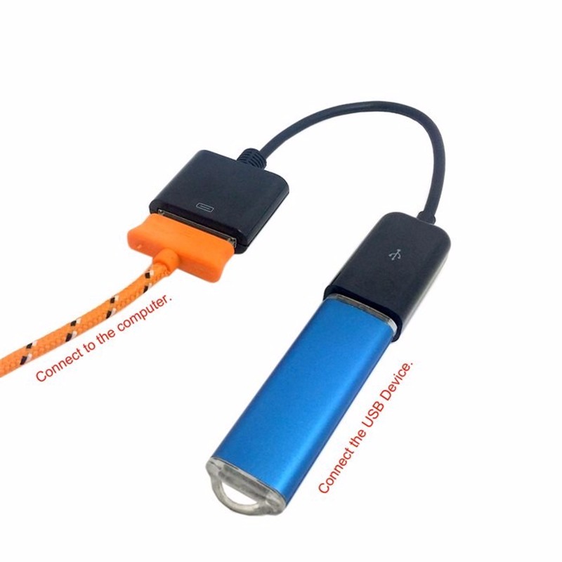 Do ck 30p Female naar USB 2.0 Female Data Charge Cable Dock 30P Zwart en Wit
