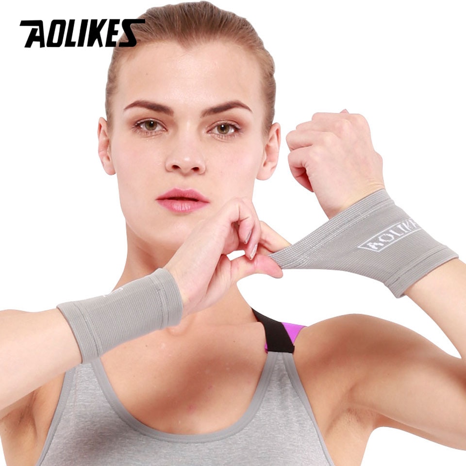 AOLIKES 1 Paar Polssteun Beschermen Polsband Unisex Bracers voor Basketbal Voetbal Running