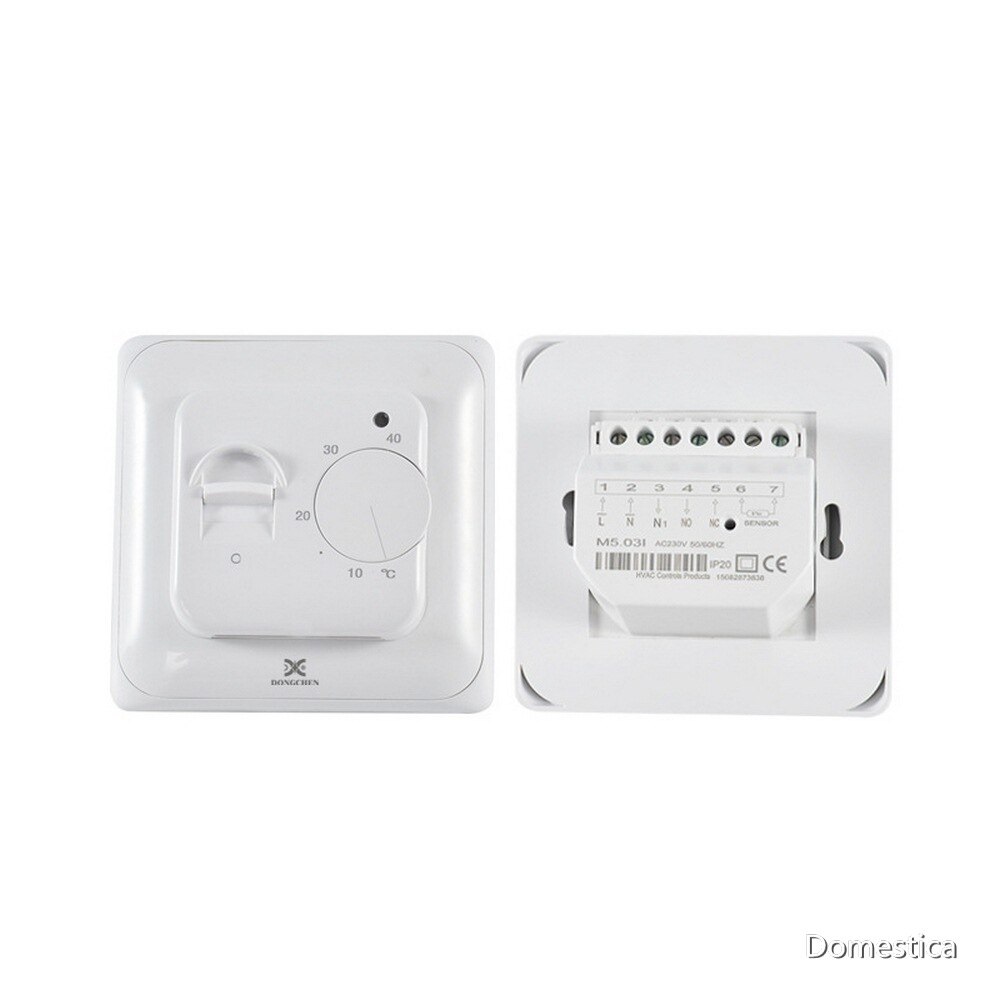 Manual Electric Heating Temperature Regulator 220V Controller Sensor Wall Mounted Water Heater Temperature Controller Regulator