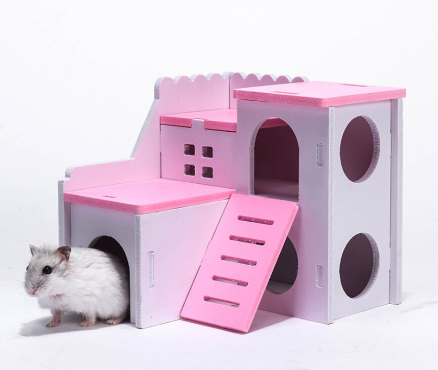 Puinen hamsterin pesä makuutalo koti luksushäkki lemmikki tee itse piilopaikka kota lelu pieni eläintarvikkeet hamsterin piilopaikka