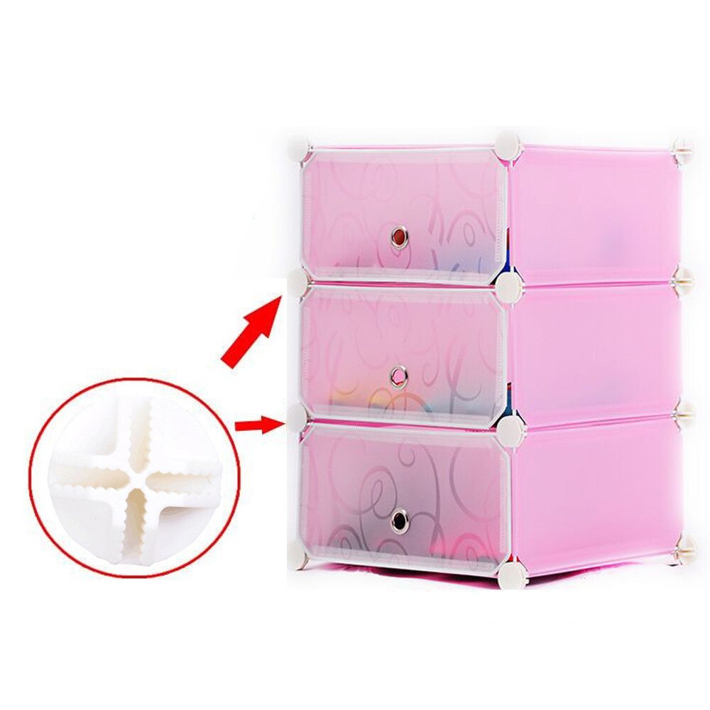 Cube DIY Modular Closet Organizer Wardrobe Rack Clothes Shelf Storage Cabinet Container Storage Basket panier de rangement: White