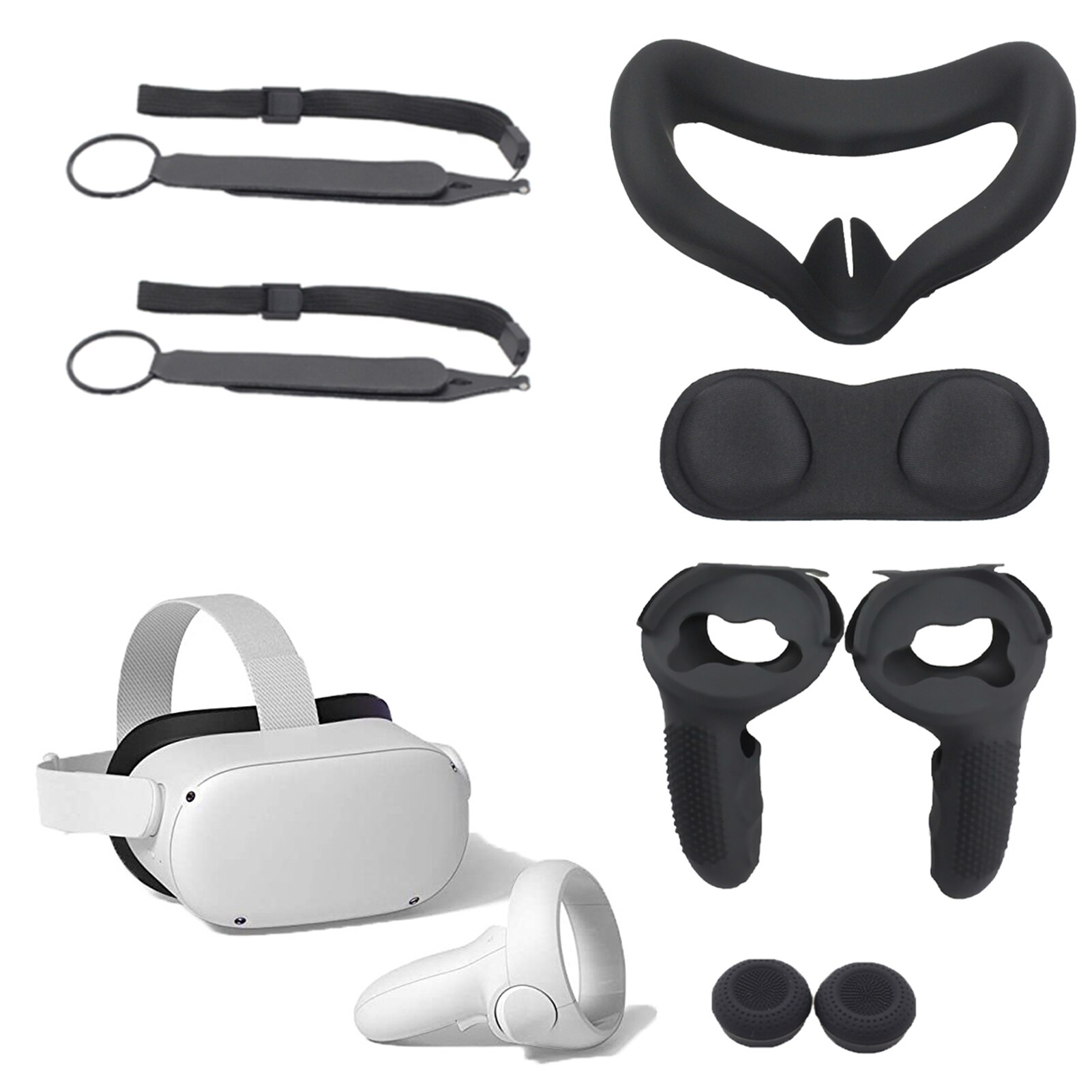 Beschermhoes Voor Oculus Quest 2 Vr Touch Controller Case Met Knuckle Band Handvat Grip Voor Oculus Quest 2 Vr accessoires