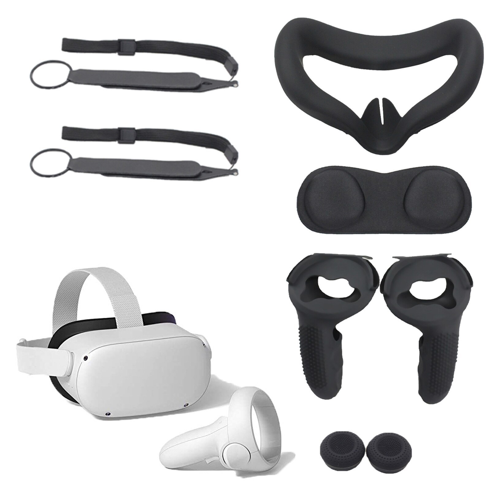 Custodia protettiva per Oculus Quest 2 VR Touch Controller custodia con impugnatura a snodo impugnatura per Oculus Quest 2 accessori VR