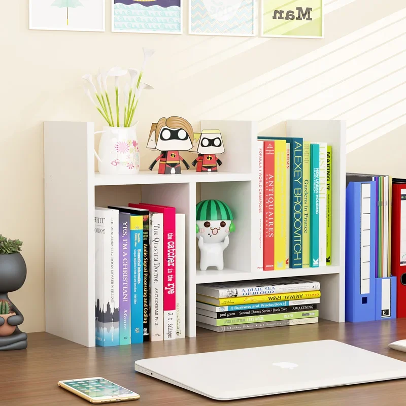 Desktop simple bookshelf, desk shelf, simple modern student and children's desk, office desk, storage and organization rack