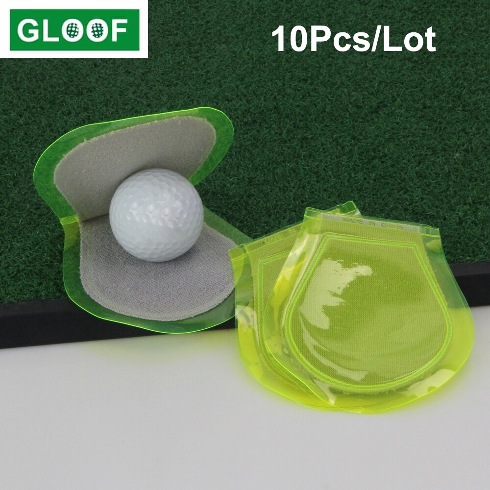 10Pcs/Lot PU Leather Golf Ball Cleaner Practical Waterproof Washable Portable Dirt Wiping Soft Lightweight Cleaning Tool