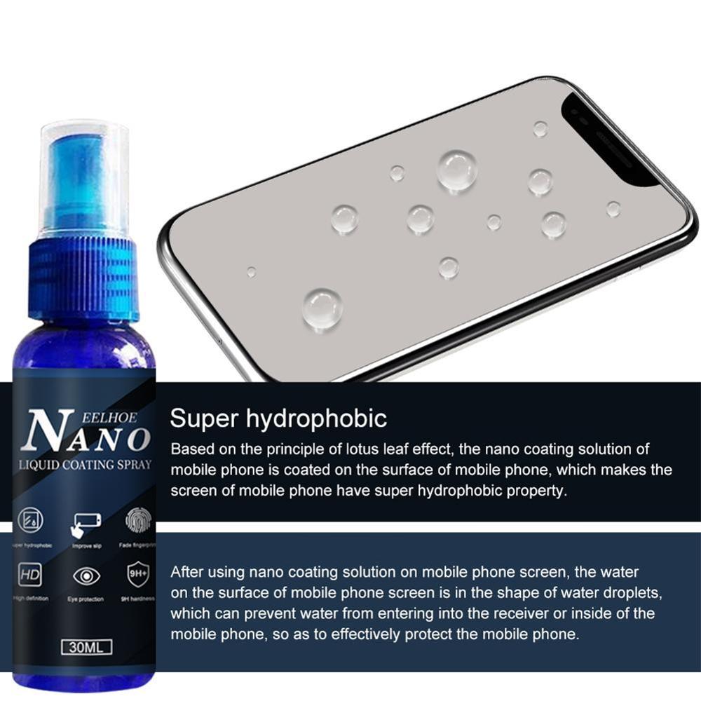 30ml Nano liquide protecteur d'écran Film pulvérisation téléphone portable Nano revêtement Solution résistant aux rayures téléphones Protection