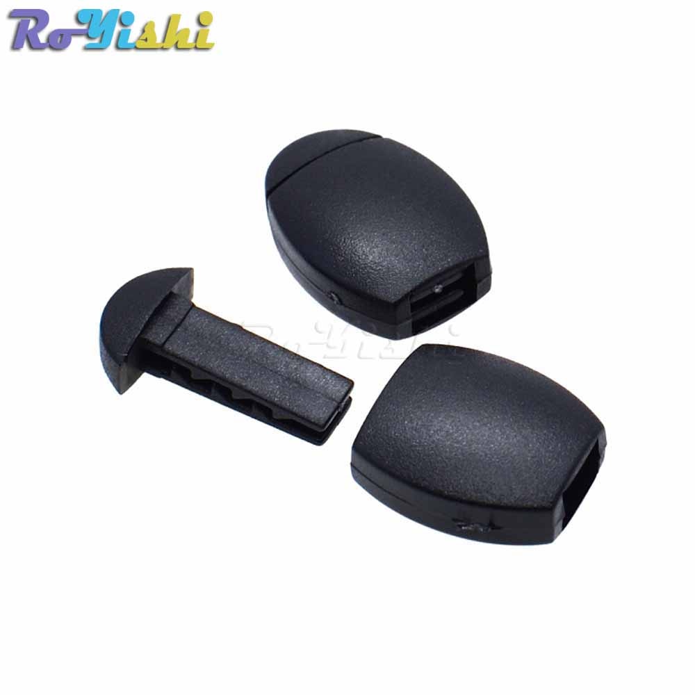 10 stks/pak Plastic Zip Clip Gesp Ritsen Cord Touw Eindigt Lock Black Voor Paracord/Kleding/Rugzak