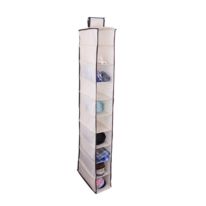 6/10 Layers Hanging Storage Bag Closet Organizer Wardrobe Organizer Clothes Door Storage Pocket Shoes Hanging Closet Organizer