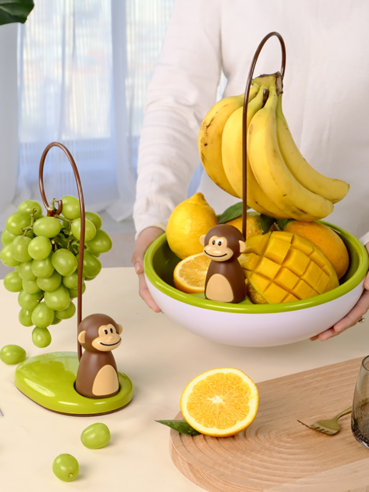 LEBENS Affe bilden Banane Aufhänger Obst Wartung Frische Lagerung für Wohnzimmer Bananen Haken Stehen Banane Halfter Wohnkultur lebens