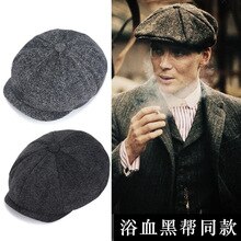 De sombrero maldito gangster octogonal sombrero retro británico vendedor de periódicos sombrero hombre gorra plana para hombre y mujeres pintor sombrero