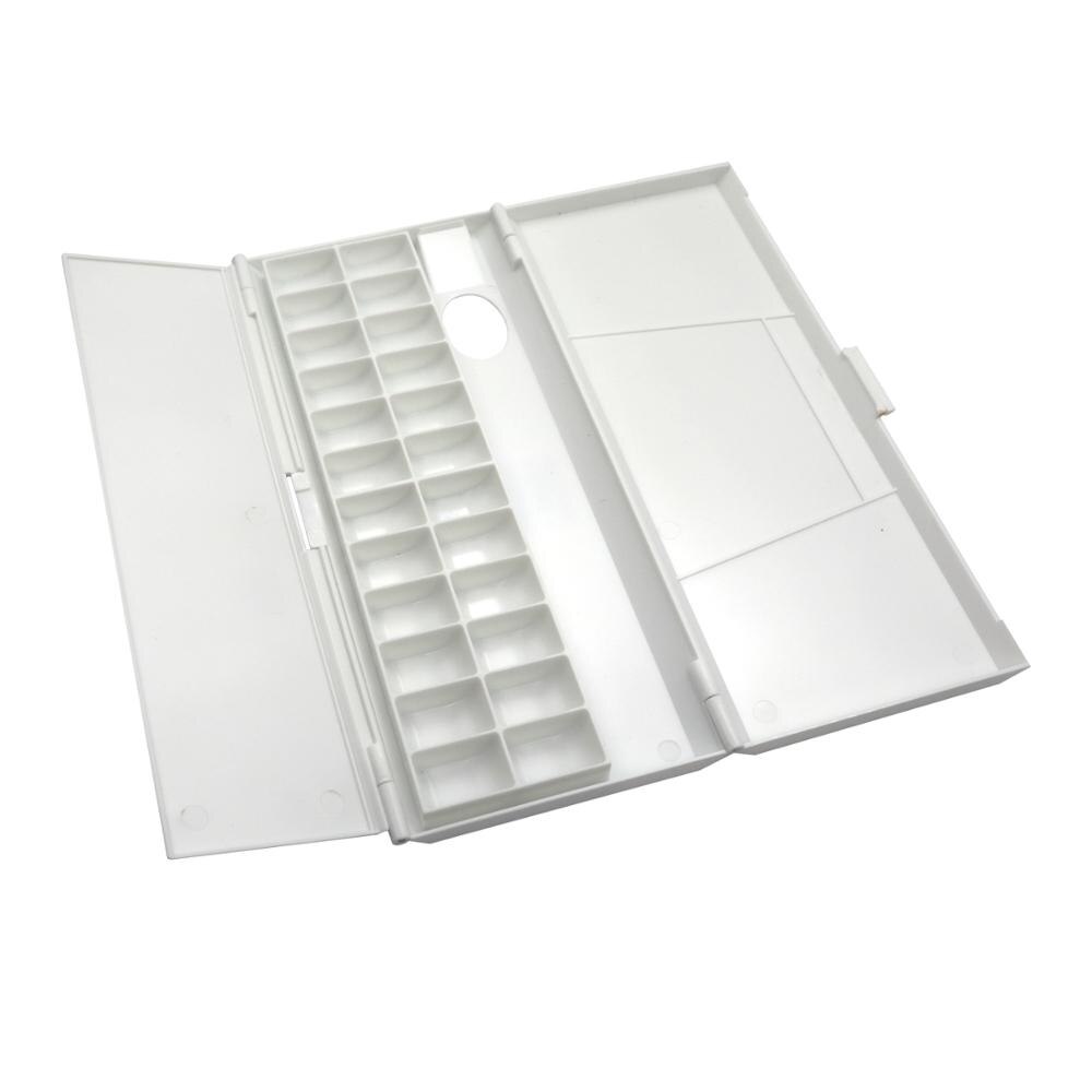 24 Rejilla Plegable Hidratante Acuarela Paleta Artista Acuarela Pintura De Aceite Pintura Bandeja Caja De Suministros De Arte