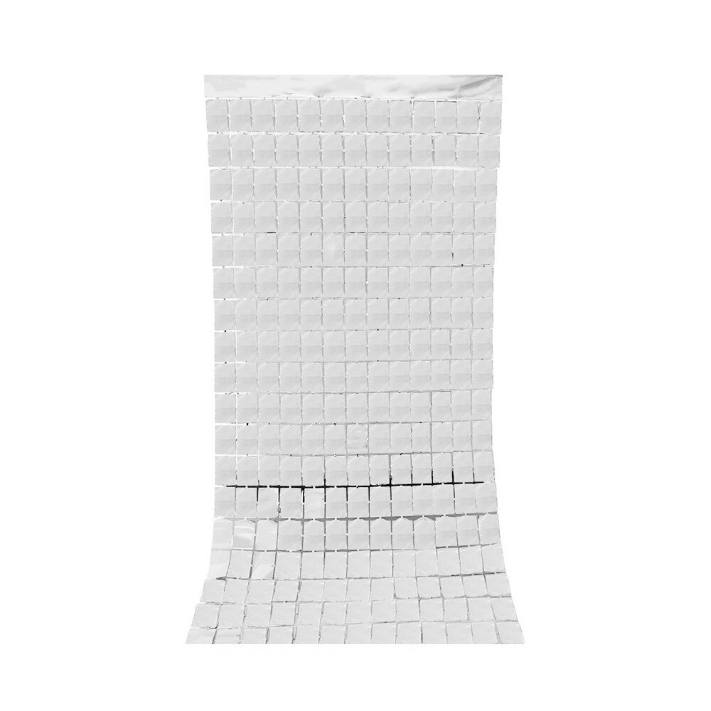 1 x 2m fest bakgrunn gardin paljett bakteppe til bryllup dekor baby dusj måke paljett vegg glitter bursdag folie gardin: 2