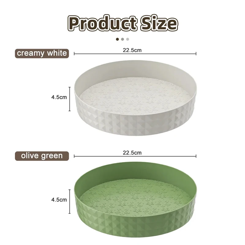 1 Stuk Keuken Opslag Kruidenrek 360 Graden Roterende Kast Organizer Lade Antislip Spice Ronde Rek Plaat Cosmetische Organizer