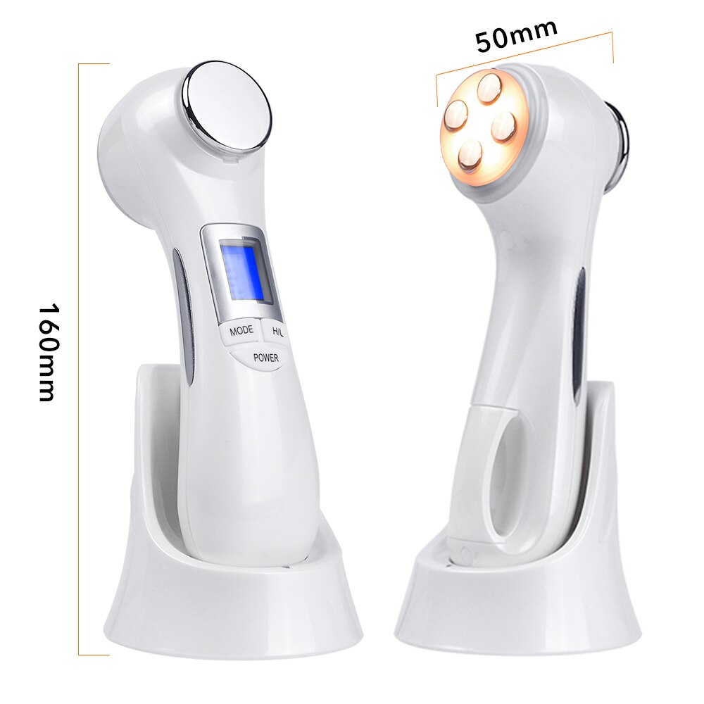 Gezicht Foton Rf Radio Frequentie Ems Mesotherapie Led Licht Therapie Microstroom Ultrasone Trillingen Facial Skin Lifting Massager