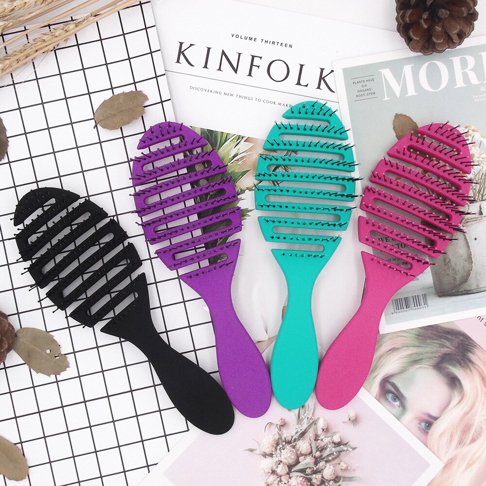wet brush Comb tool barber Hair Brush Hair Styling Tools Anti Tangled Anti-static Head Massage Hairbrush Magic Comb