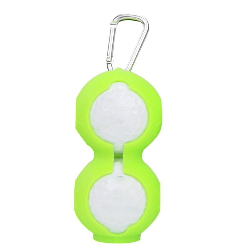 Silicone Golf Ball Cover Wear Resistant Protective Keyring Keychain Golf Accessories Supplies Lightweight Golf Ball Sleeve: green
