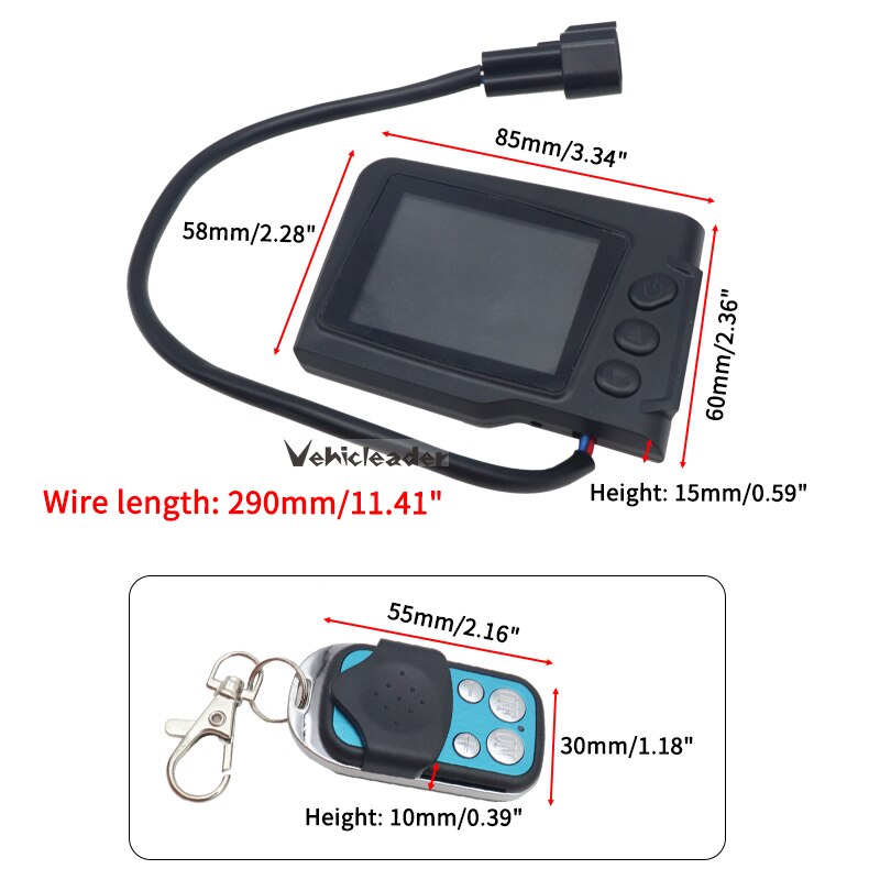 12V/24V LCD Monitor Switch + Remote Control For 5kw 8kw Car Truck Diesels Air Heater Parking Car Heater Accessories