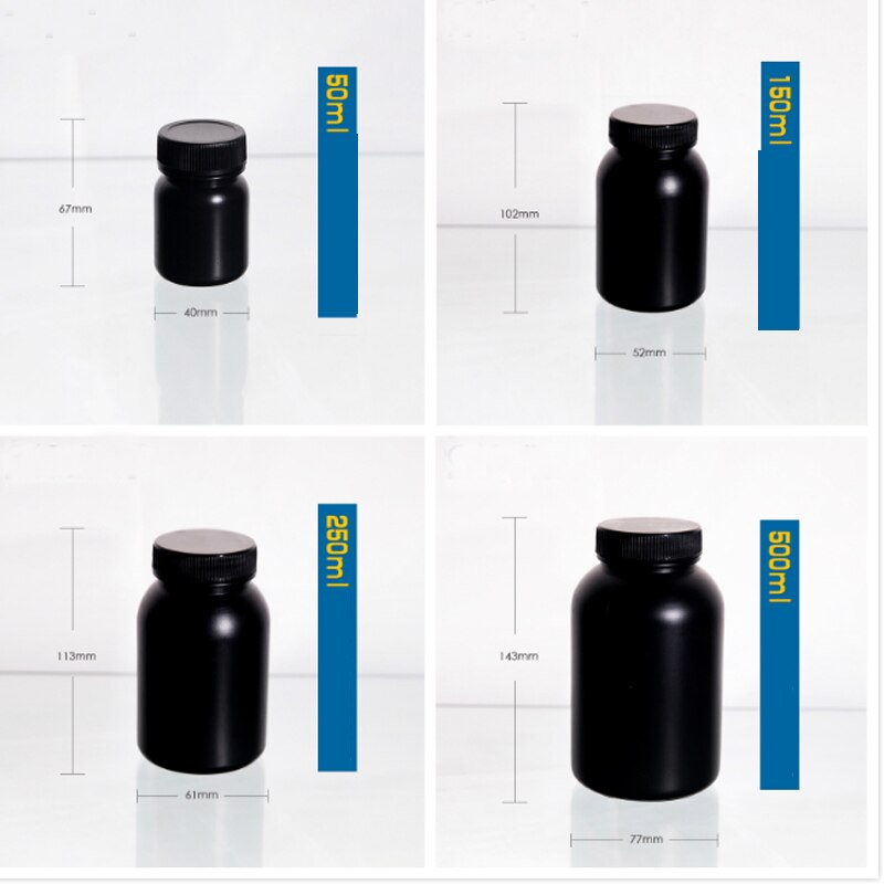 50mL-2000mL Wide-mouth Plastic Sample Bottle HDPE Reagent Bottle Laboratory