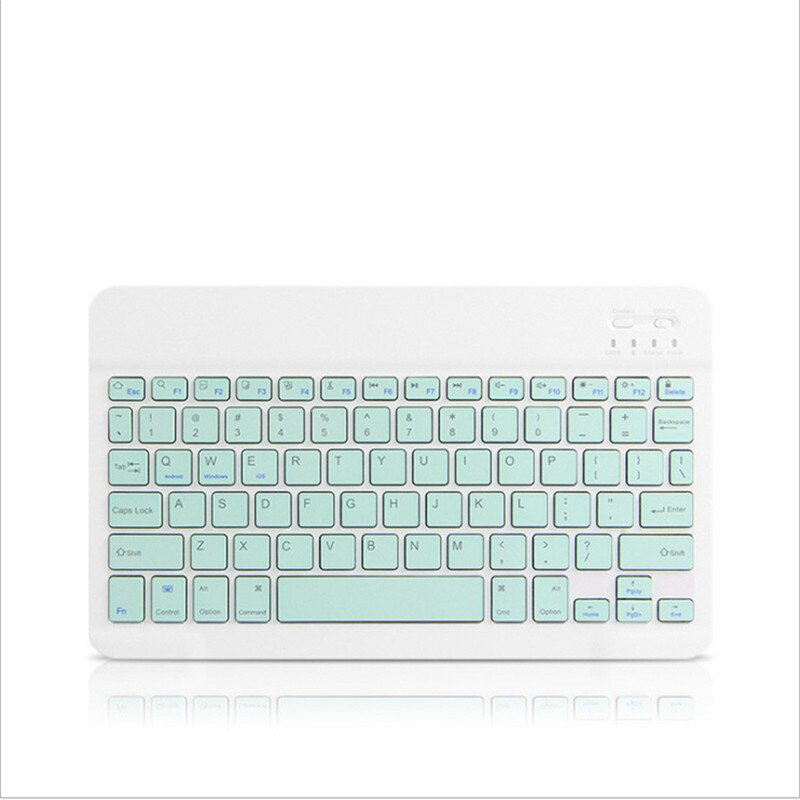 Rechargeable Bluetooth-compatible Keyboard for iPad Macbook Samsung Mini Wireless Keyboard For Smartphone Android IOS Windows: XJP032Green