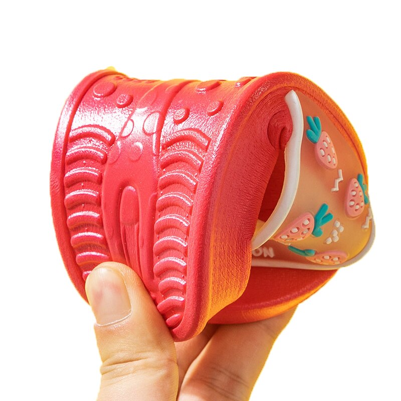 Cute Slippers for Boy Girl Princess Beach Shoes Summer Toddler Kids Fruit Pattern Indoor Baby Slippers PVC Cartoon Kids Slippers