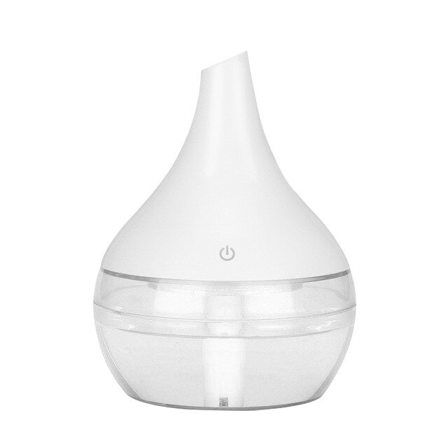 Humidificador eléctrico de aceites esenciales, difusor ultrasónico de grano de madera, minigenerador de niebla con USB, luz LED para: F