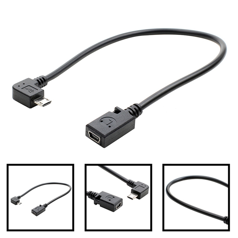 Converter Datakabel 90 Graden 90 Graden Micro Usb Male Naar Mini Usb Vrouwelijke Adapter Converter Data Kabel Lijn