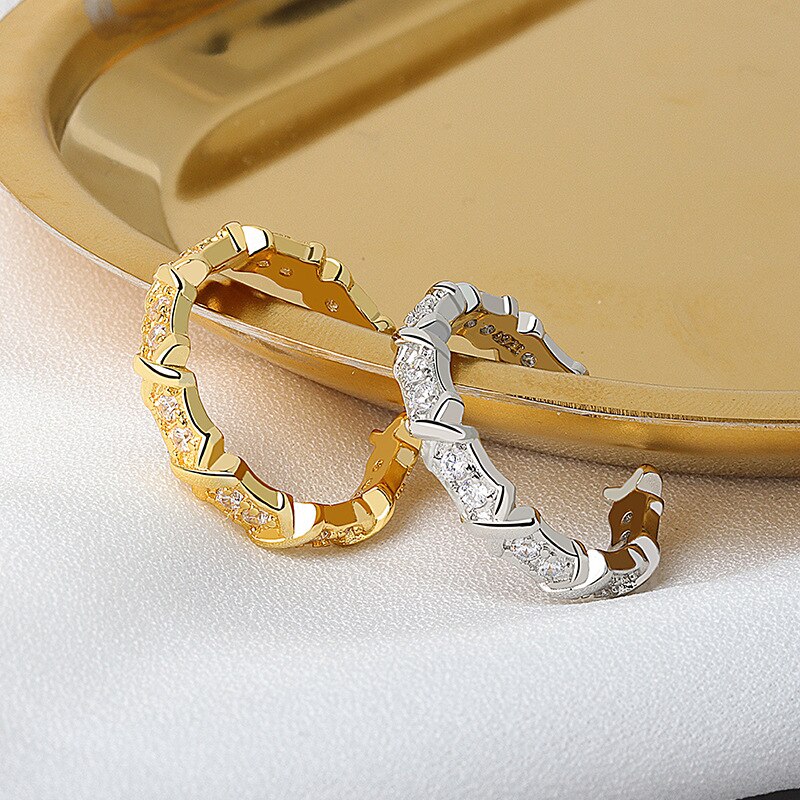 Réel 925 en argent Sterling géométrique étoiles zircon réglable anneau minimaliste Fine bijoux pour les femmes fête réglable