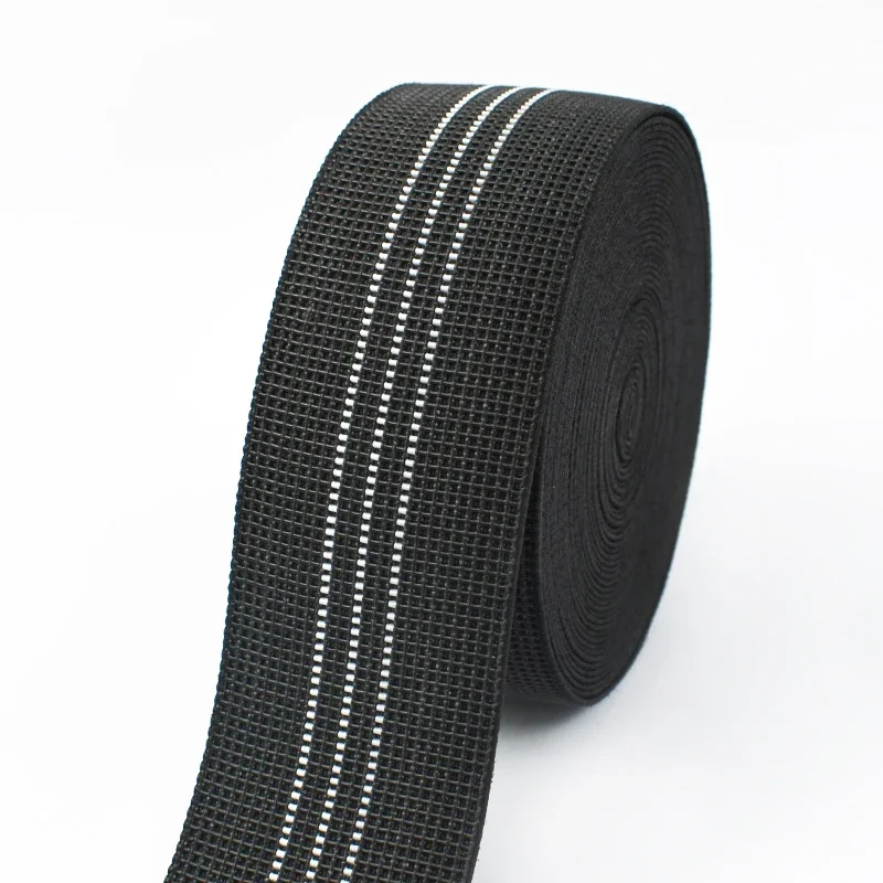 1-10M 50mm Elastische Band Für NäHenne Kissen Trampolin Gummibänder Sofa Stuhl Rückenlehne strecken Gurt Material DIY Zubehör: Schwarzes Nickel / 1.5m