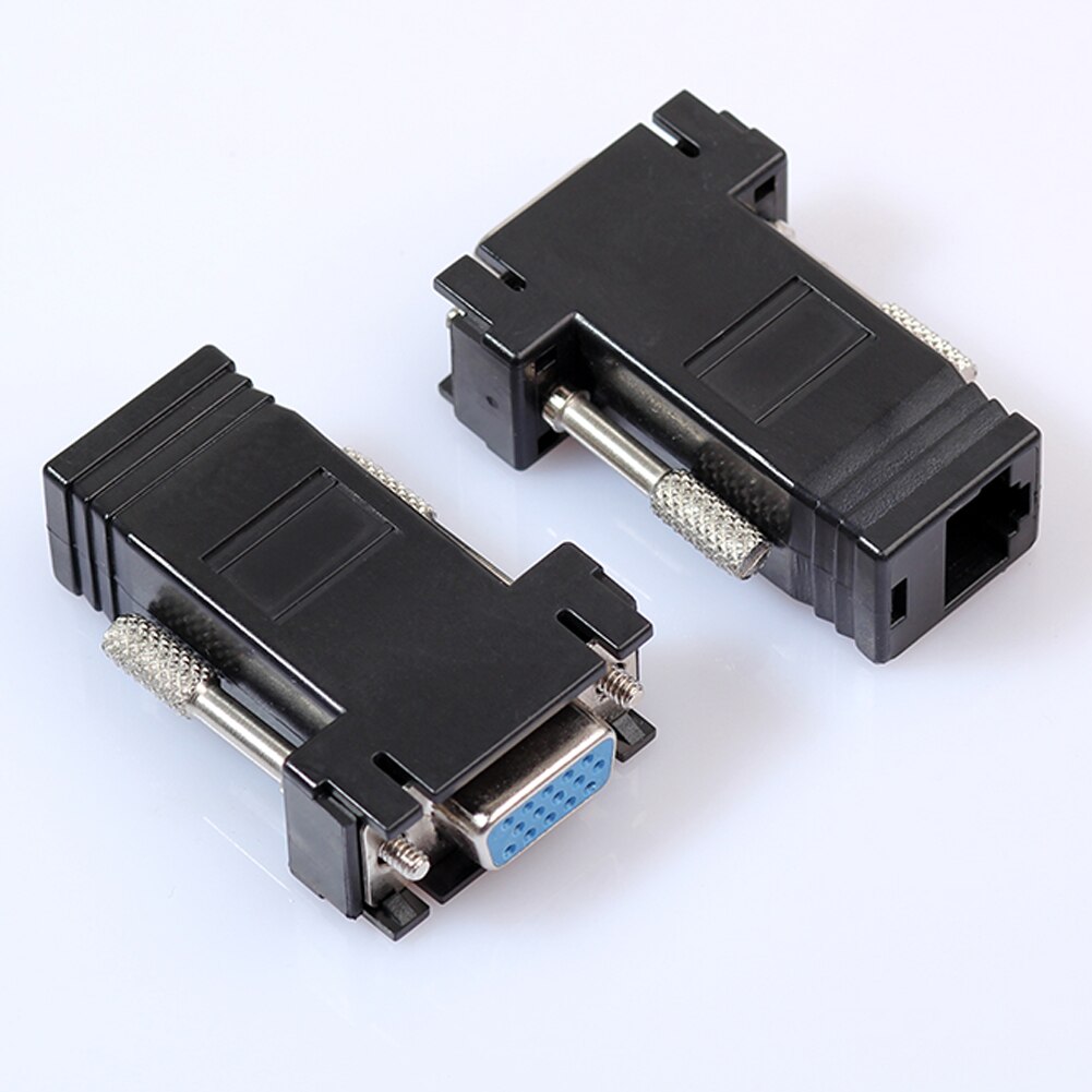 VGA Extender Connector Plug Female/Male to Lan Cat5 Cat5e/6 RJ45 Ethernet Female Adapter Converter Connector Plugs for Computer