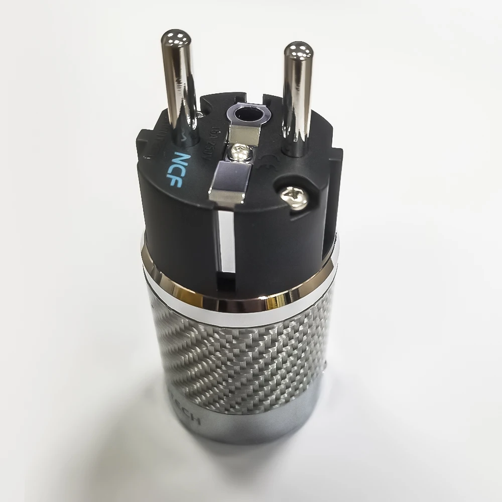Schuko Furutech FI-E50 FI-50M FI-50 NCF Nano Crystal UE/EE. UU. Fuente de alimentación chapada en rodio adaptador de conector 15A/250V Hifi: Verde