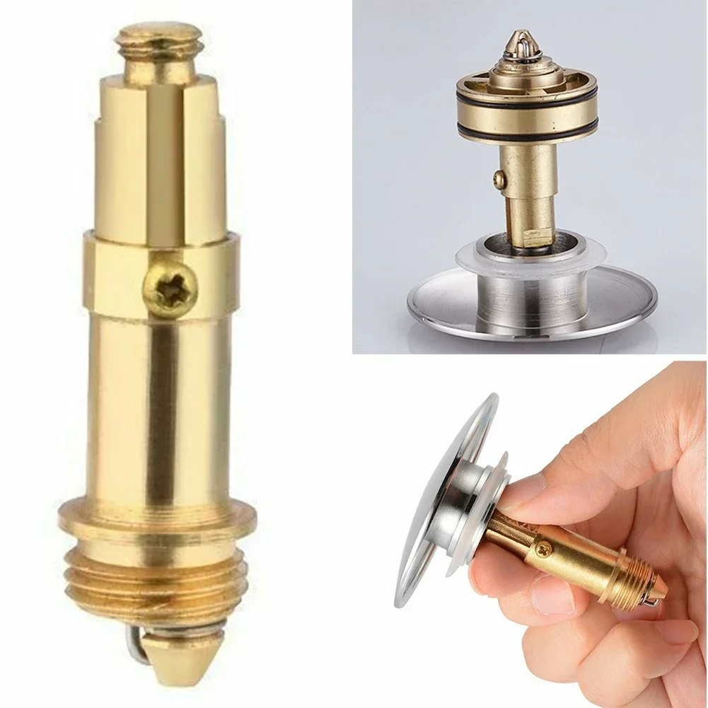 1/2pcs Spring Plugs Bounce Valve Brass Basin Sink Bath Replacement Waste Easy Pop Up Click Clack Plug Bolt Spring Mechanism Part