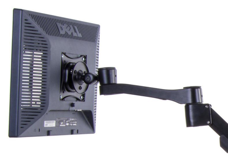 Aluminum Alloy Full Motion Dual Screen LED LCD Monitor Holder Desktop Clamping TV Mount Arm