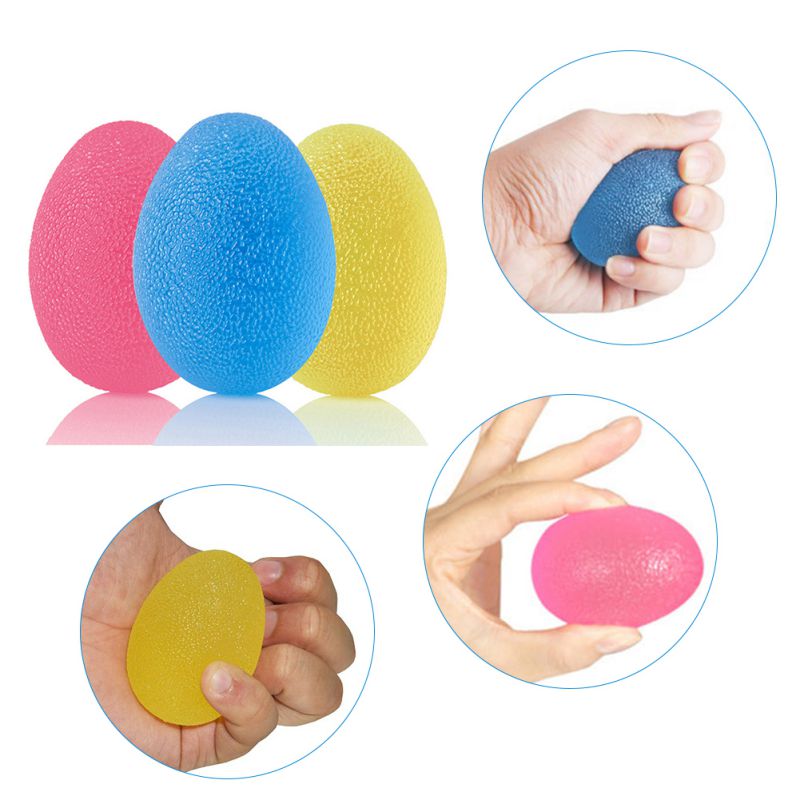Eivormige Siliconen Grip Bal Hand Fitness Bal Vinger Strengthener 3 Squeeze Weerstanden Soft Grip Bal Voor Hand Training