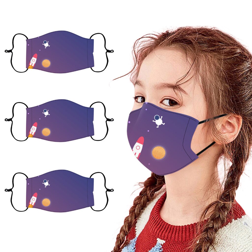 3PC kid face maks reusable Flag Bandana