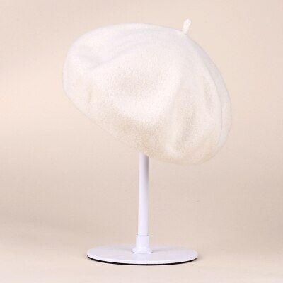 13 farver 100%  australien uld fransk baret hat til kvinder britisk stil ensfarvet pige græskar hatte filt baretter kasketter boina femme: Fs826-2
