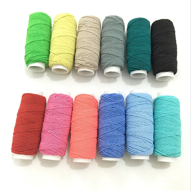 12 x kleurrijke Ronde Naaien Shirring Elastische Craft 20 Meter Spoelen AA7640