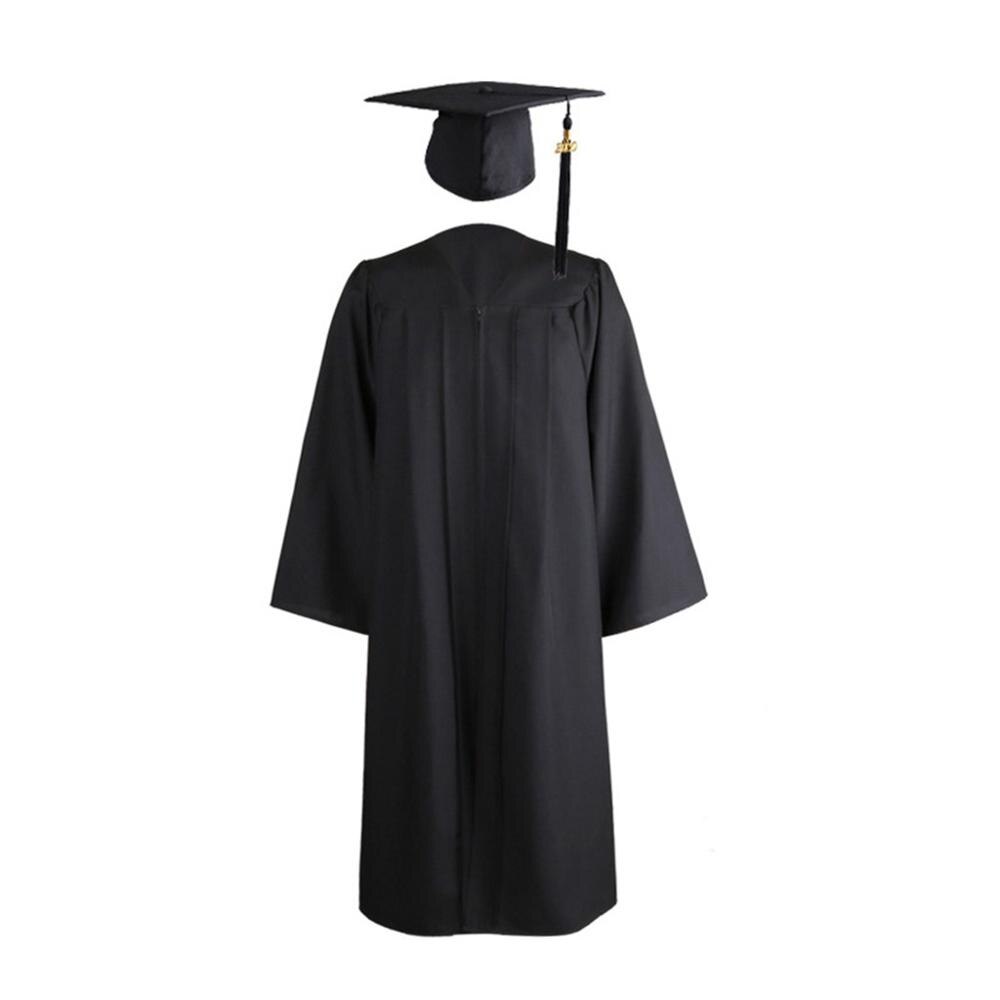 Bachelor Gown Unisex High School Students Adult Graduation Master Bachelor Cap Gown Tassel hat Set Cosplay Costume