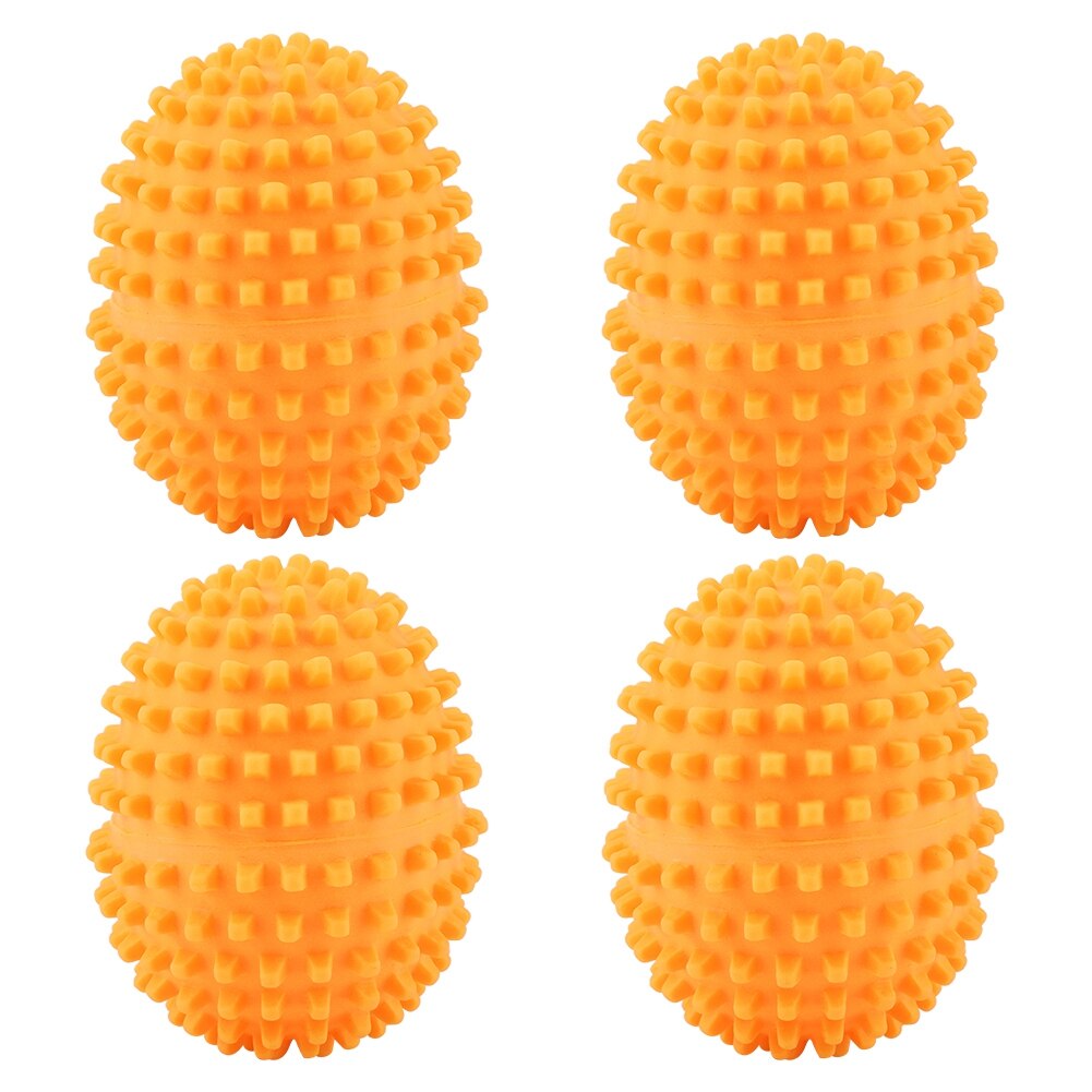 4 unids/set naranja reutilizable bola de lavado lavar ropa bola lavadora de estrella de mar de Vleaning bola para lavar: Orange