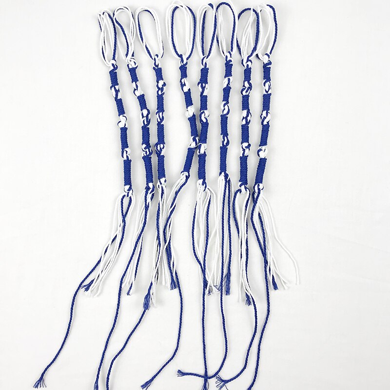 Jodendom Tzitzits Set Van Vier Wit Met Blauwe Draad-Kwasten (Met Langere Blauw Messias Draad) royal Blue Tzitzit