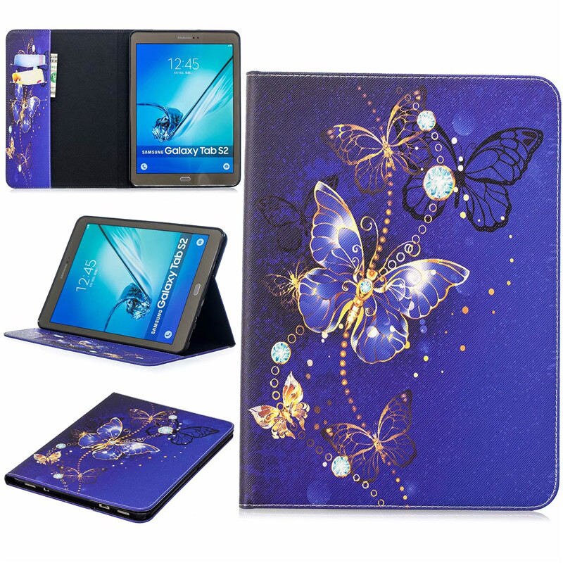 Tablet Case for Samsung Galaxy Tab S2 9.7" - PU Leather Flip Stand Cover with Auto Sleep/Wake: 08