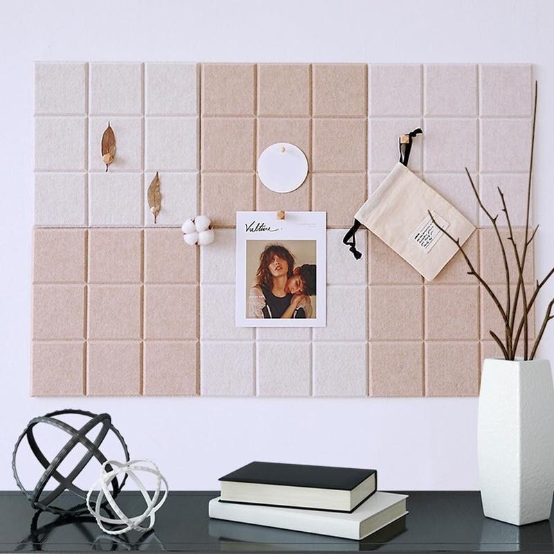 Nordic Style Felt Letter Note Board Message Board Home Office Board Schedule Planner Photo Display 30x30cm Decoration Decor O4B3