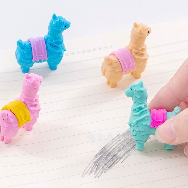 Schattige Kleine Alpaca Rubber Eraser School Kantoorbenodigdheden Prijs Voor School Kantoorbenodigdheden Voor Kids Wissen